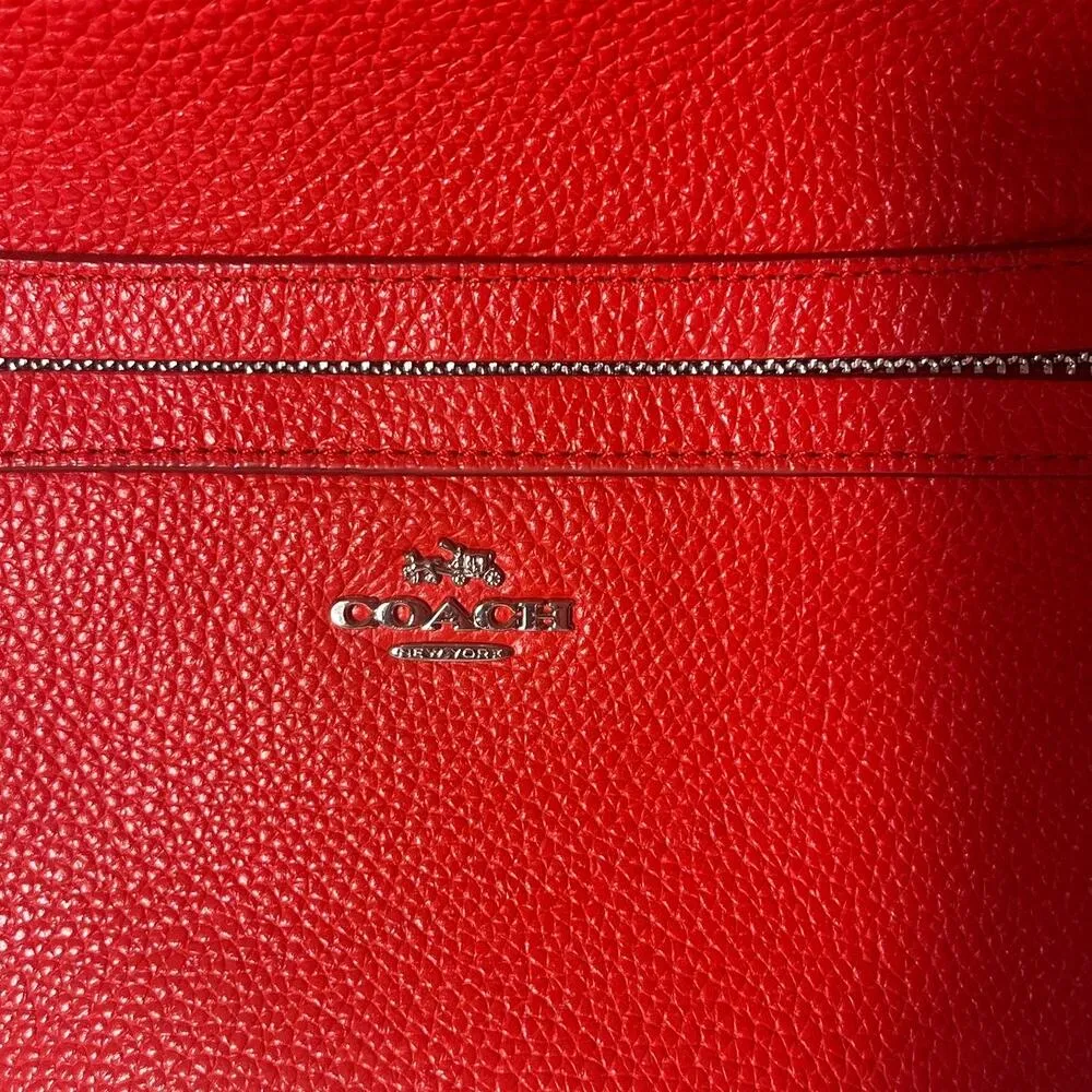 Coach Tyler Tote Pebble Leather in Cherry Red (F54687) Shoulders Handle - Image 10