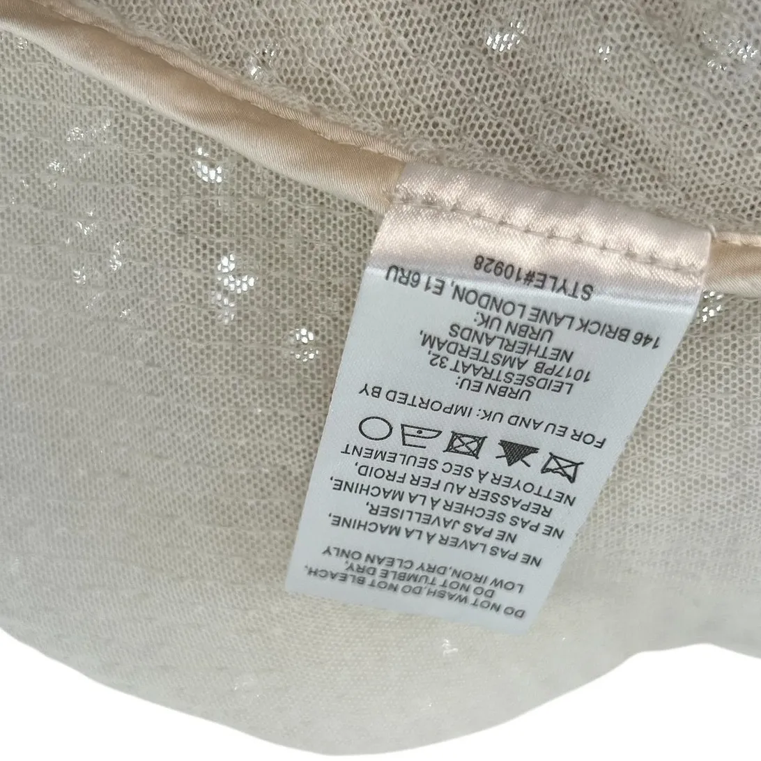 Hutch Jackson Sequin-Embellished Mesh Cover-Up Duster‎ Kimono Cream Plus Size 3X - Image 17