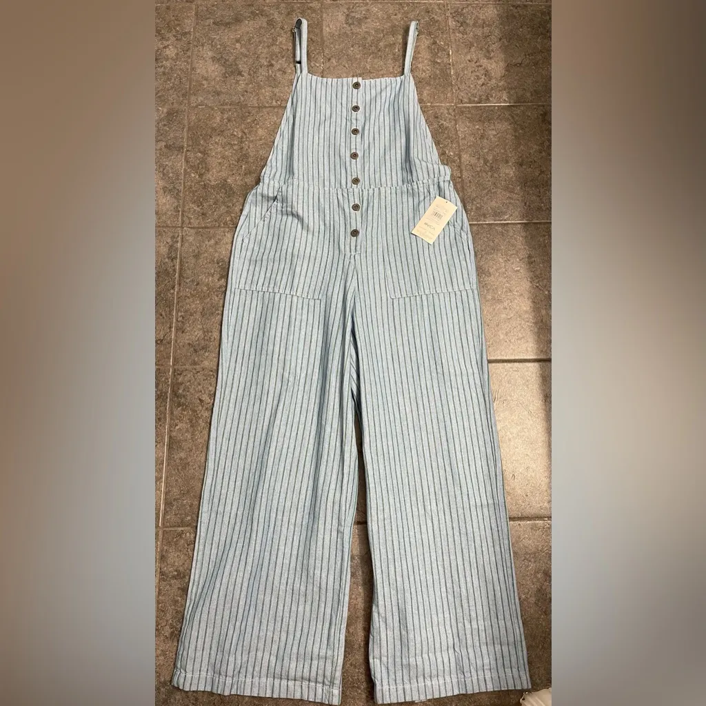 🌹NWT RVCA SHOUTOUT STRIPE JUMPSUIT, Large - Image 3