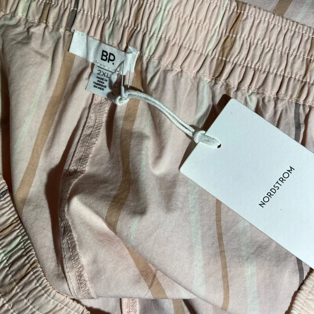 BP Nordstrom Cotton Pink Pinstripe Shorts Sz 2XL NWT - Image 8