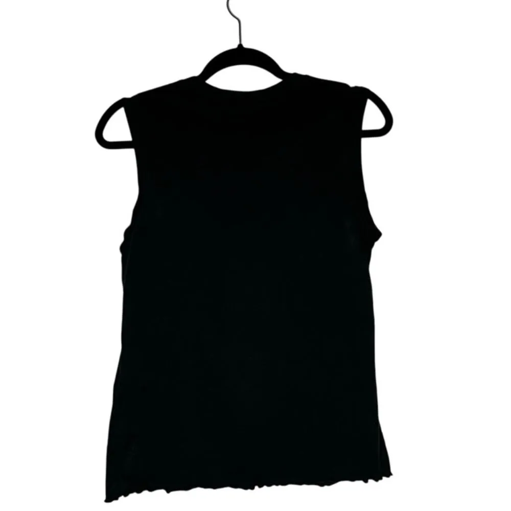 NWT Nili Lotan Muscle Tee Tank Women's Washed Black Size Small - Image 2