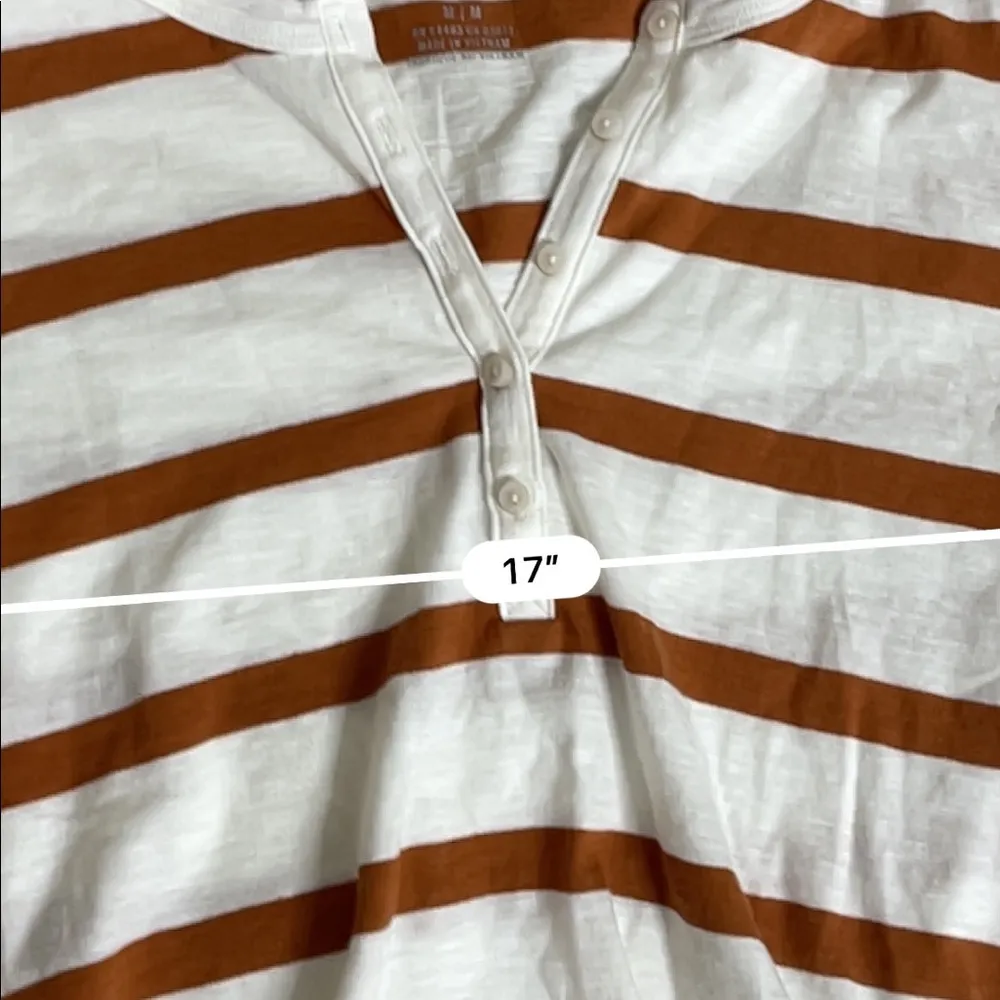 Aerie long sleeve striped Henley top - Image 3