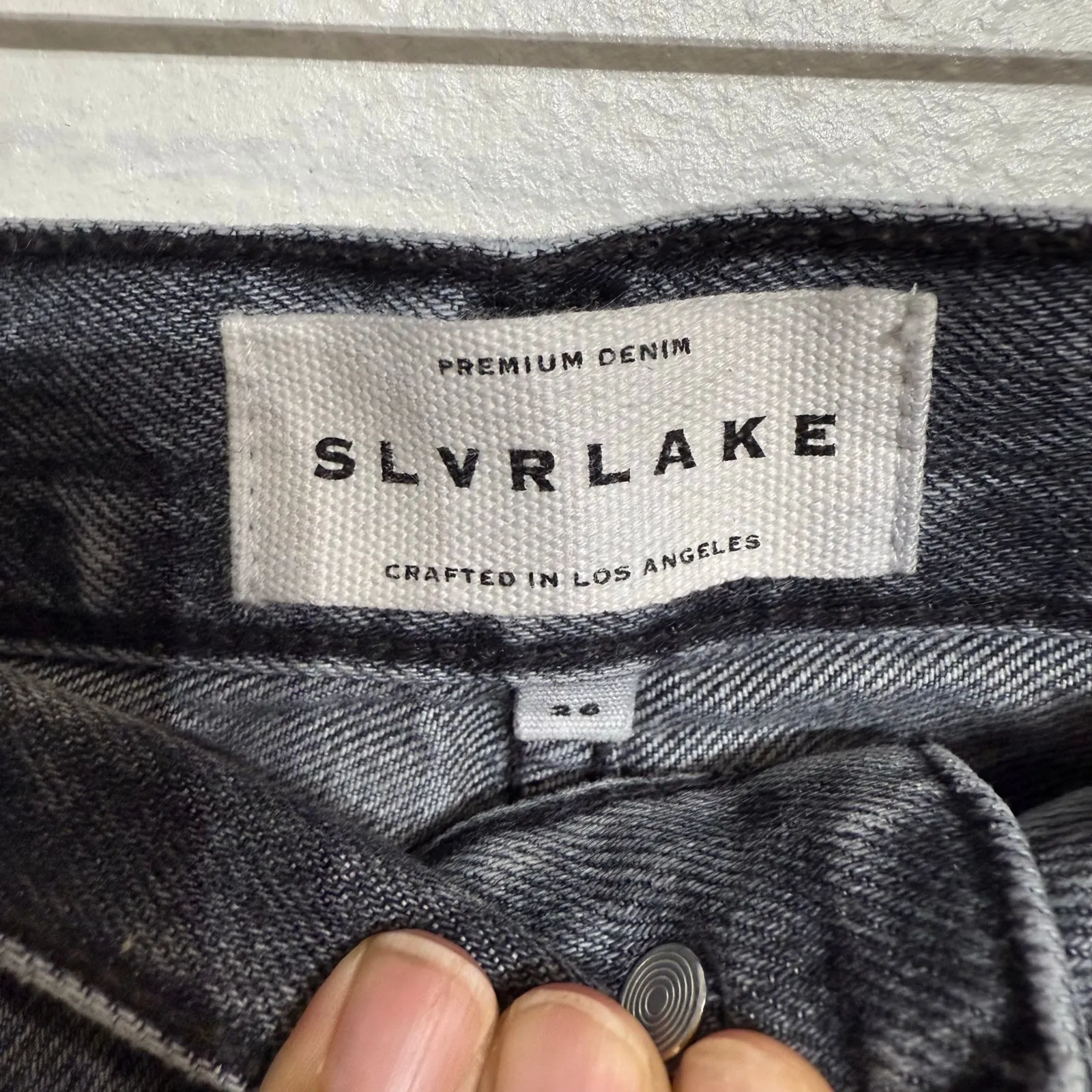 Slvrlake Wash Moonlight Blue London Crop Straight Leg Jeans Sz 26 - Image 7