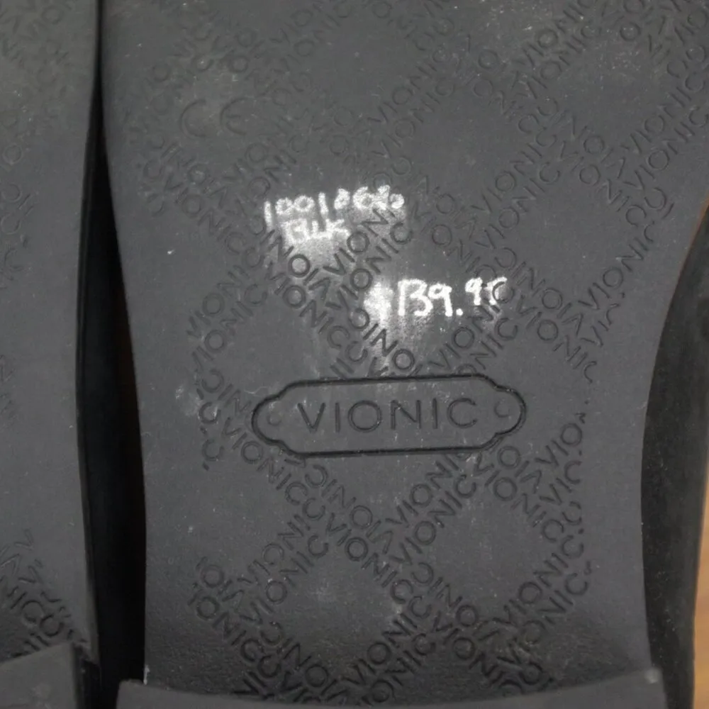 Vionic  Waverly Black Leather Nubuck Penny Loafers Size 7 - Image 4