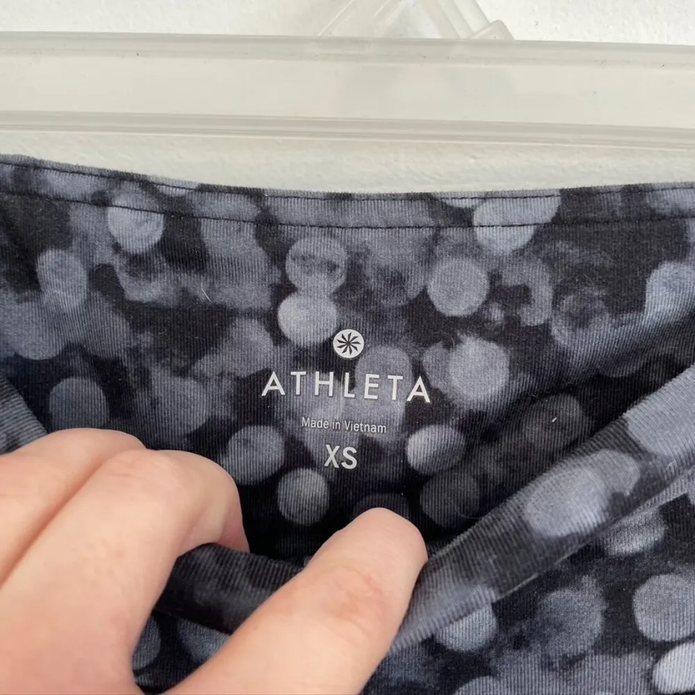 ATHLETA Dot Chaturanga Tight Gray Black Printed Pull On Elastic Waist Leggings - Image 5