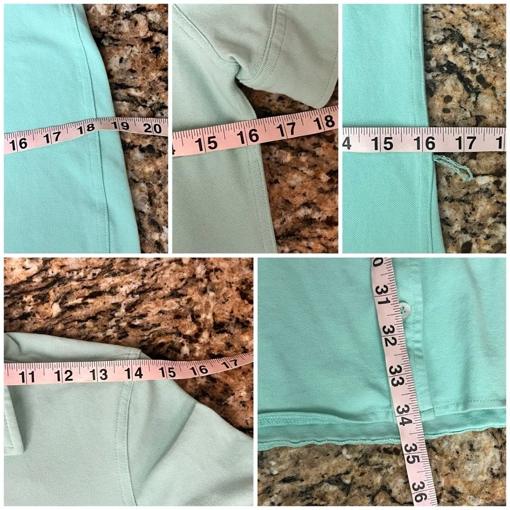 Us Polo Assn Vtg Button Up Polo Tennis Mini Dress Preppy Nautical Green S Retro - Image 5