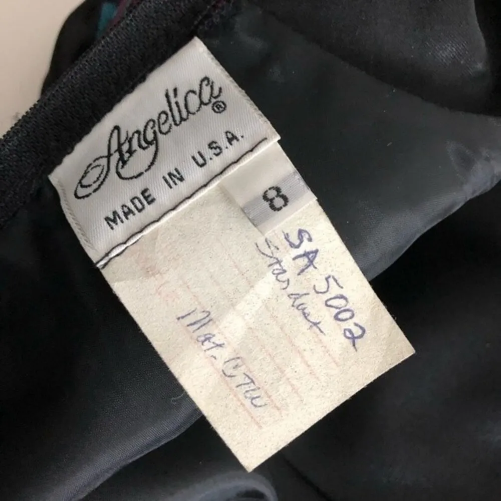 VINTAGE Black Dress Faux Vest A - Image 5