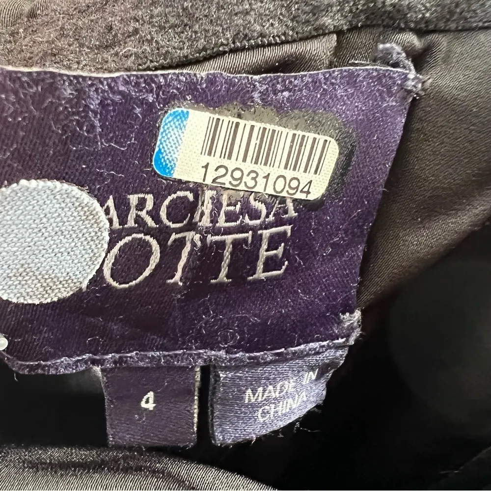 marchesa notte Gilded Gold Strapless Gown maxi dress size 4 CL Black - Image 3