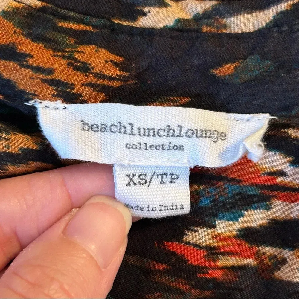 Beach Lunch Lounge Shirt Sleeveless Dress XS Black Whimsigoth Western Aztec - Image 3