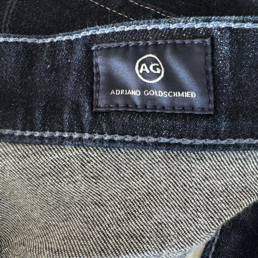 Adriano Goldschmied AG SZ 32R Farrah Skinny Ankle Jeans Stretch Dark Wash Blue - Image 10