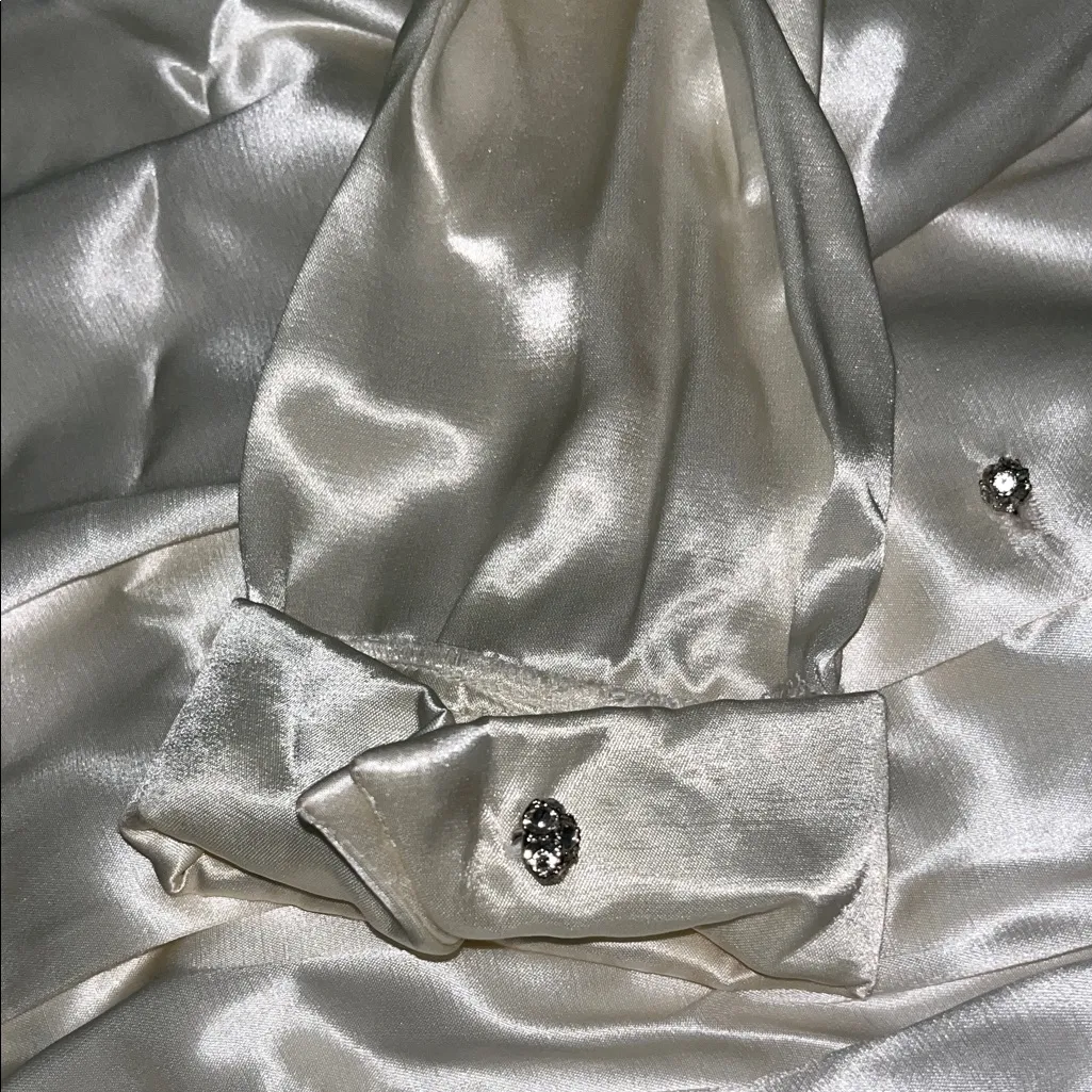 Vintage Elegant Blouse Jeffrey and Dara Evenings Tom Barra Shirt Size 16 - Image 9