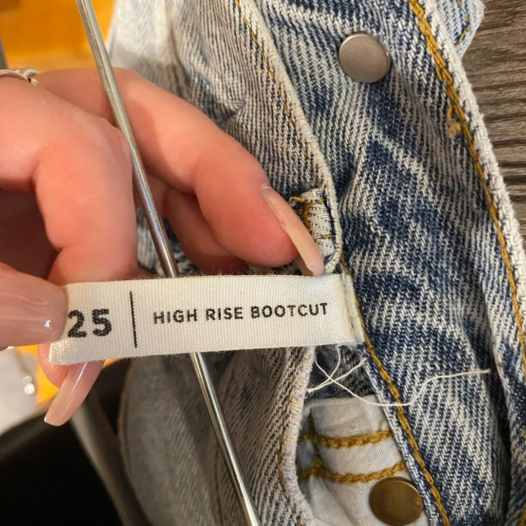 PacSun Light Blue Distressed Flare Jeans - Image 5