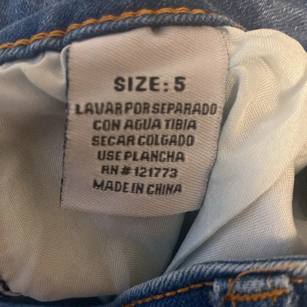 Flying Angel Size 5 Blue Distressed Junior Jeans - Image 5