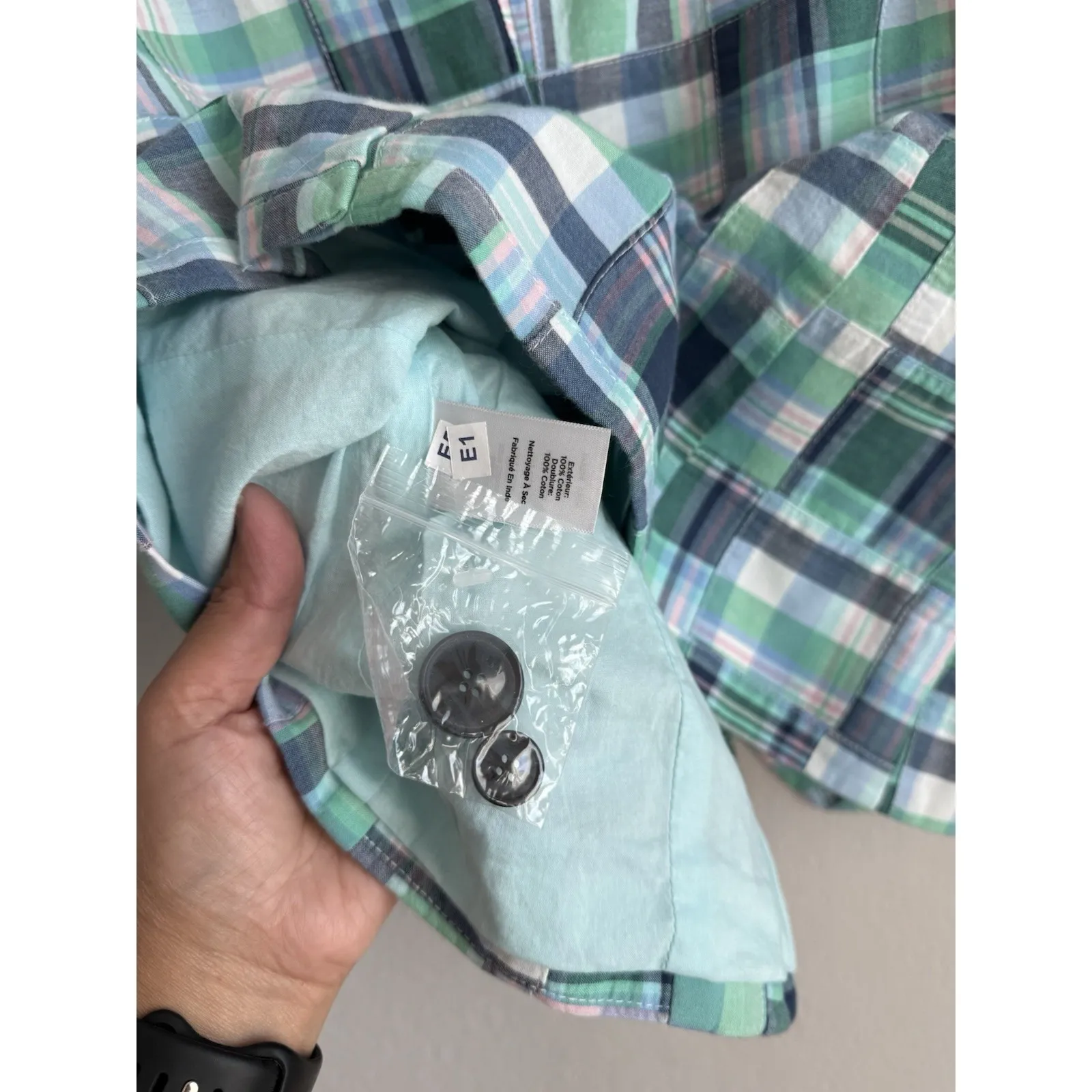 Talbots Blazer Women's 8‎ Petite Seersucker Madras Plaid Patchwork Lined Preppy - Image 11