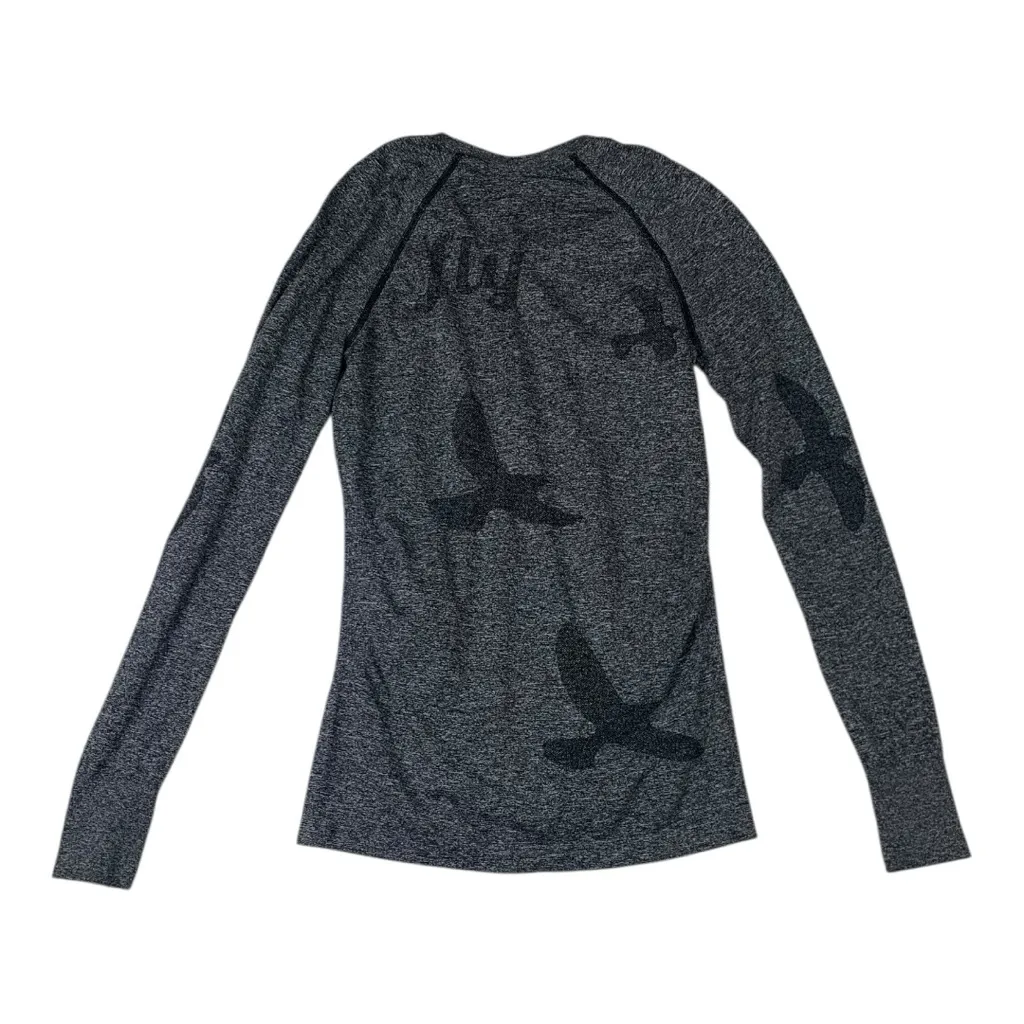 Oiselle size medium flyte Charcoal Heather Long Sleeve Shirt running athletic - Image 8