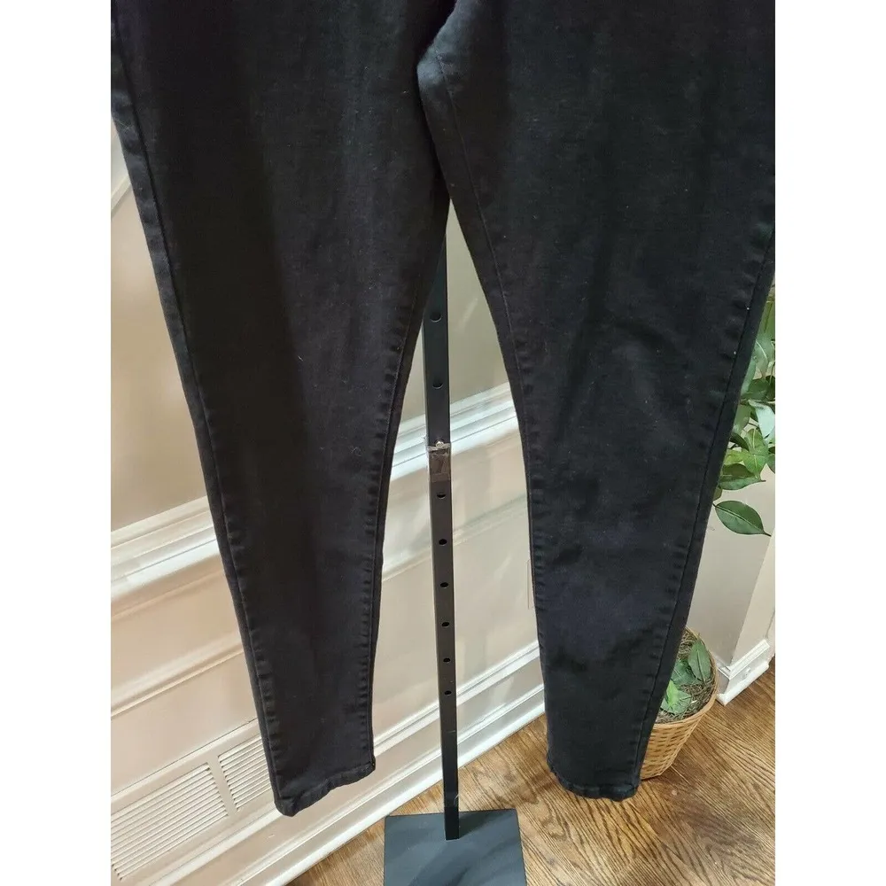 PRETTYLITTLETHING Women's Denim Black Cotton Mid Rise Skinny Leg Jeans Pant 8 - Image 3