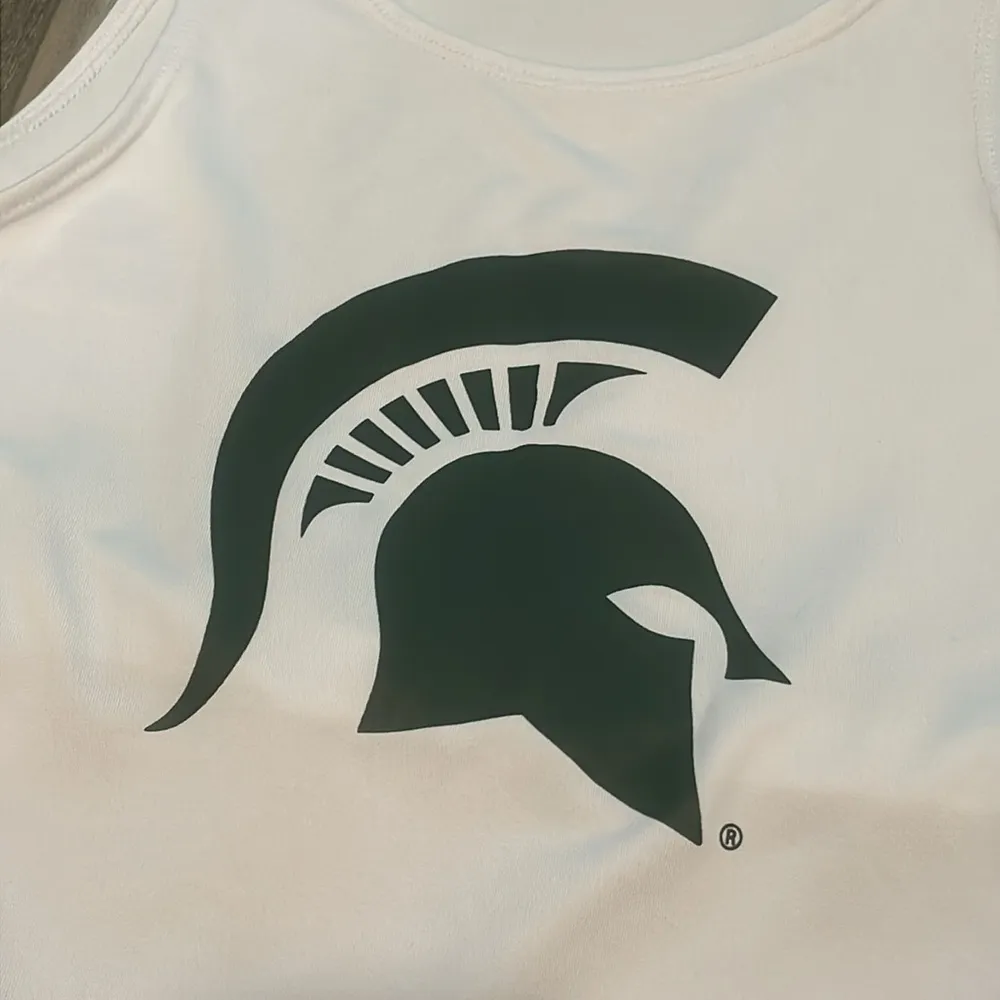 College Corner Michigan State University White Crop Tank Large NEW - Image 2
