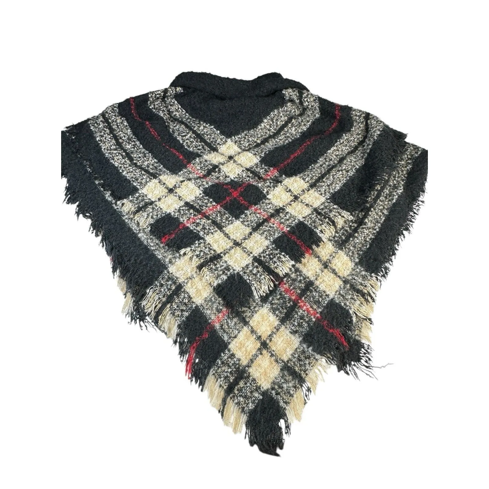 St. John Shawl‎ Wrap Black Red - Image 2