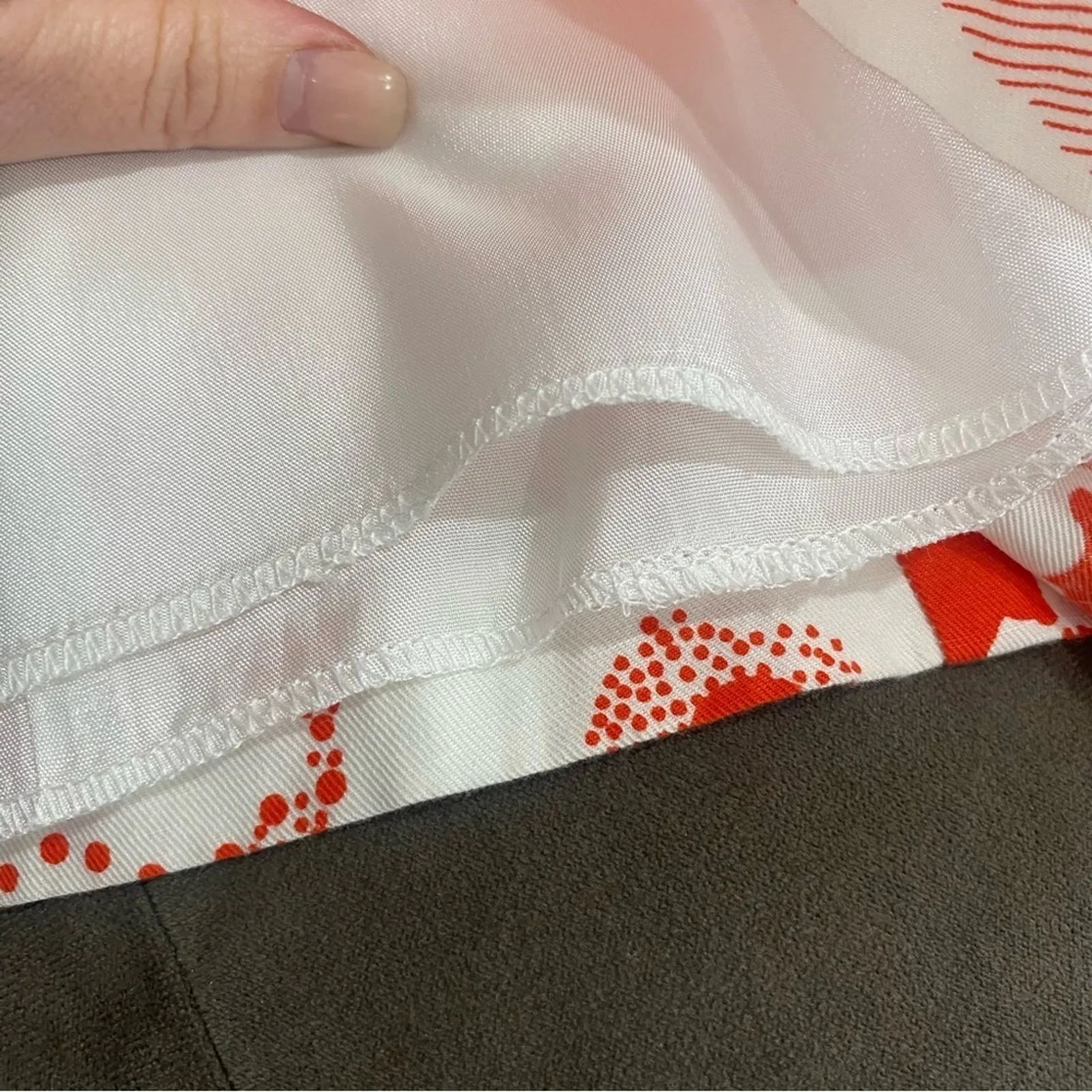 Trina Turk | Linen Blend Mini Floral Halter Dress in White & Red Sz 2 - Image 9