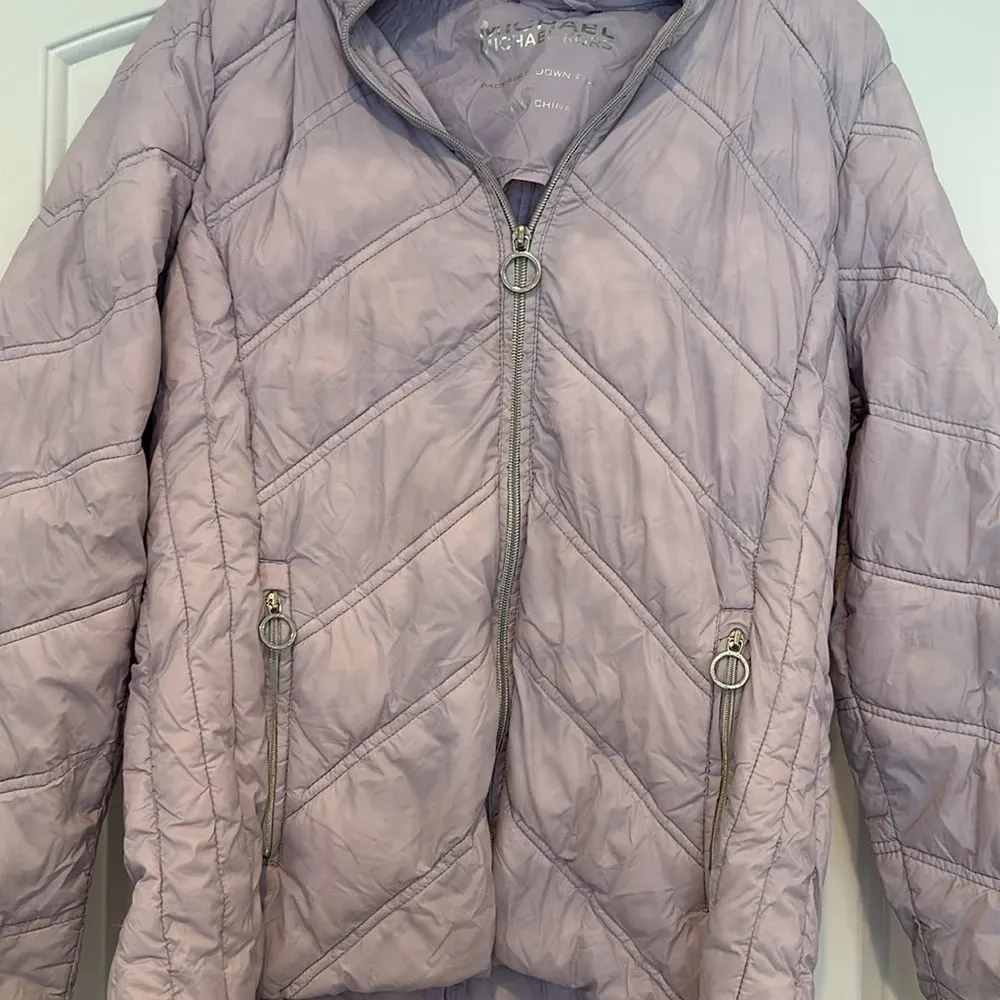 Michael Kors Packable Down Filled Lightweight Puffer Quilted Lavender Jacket M - Image 2