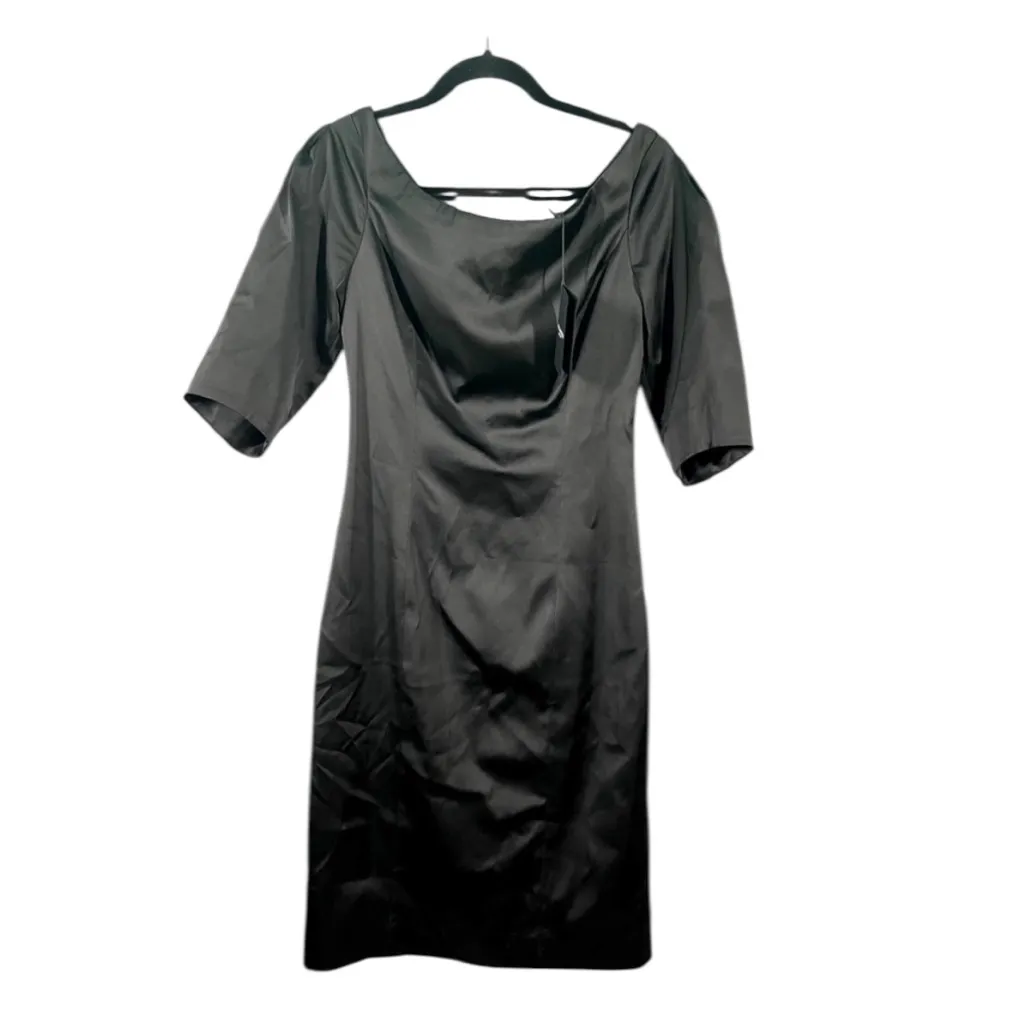 MM Lafleur  The Genevieve Satin Dress Black Size
6 Off Shoulder Cocktail, NWT - Image 4