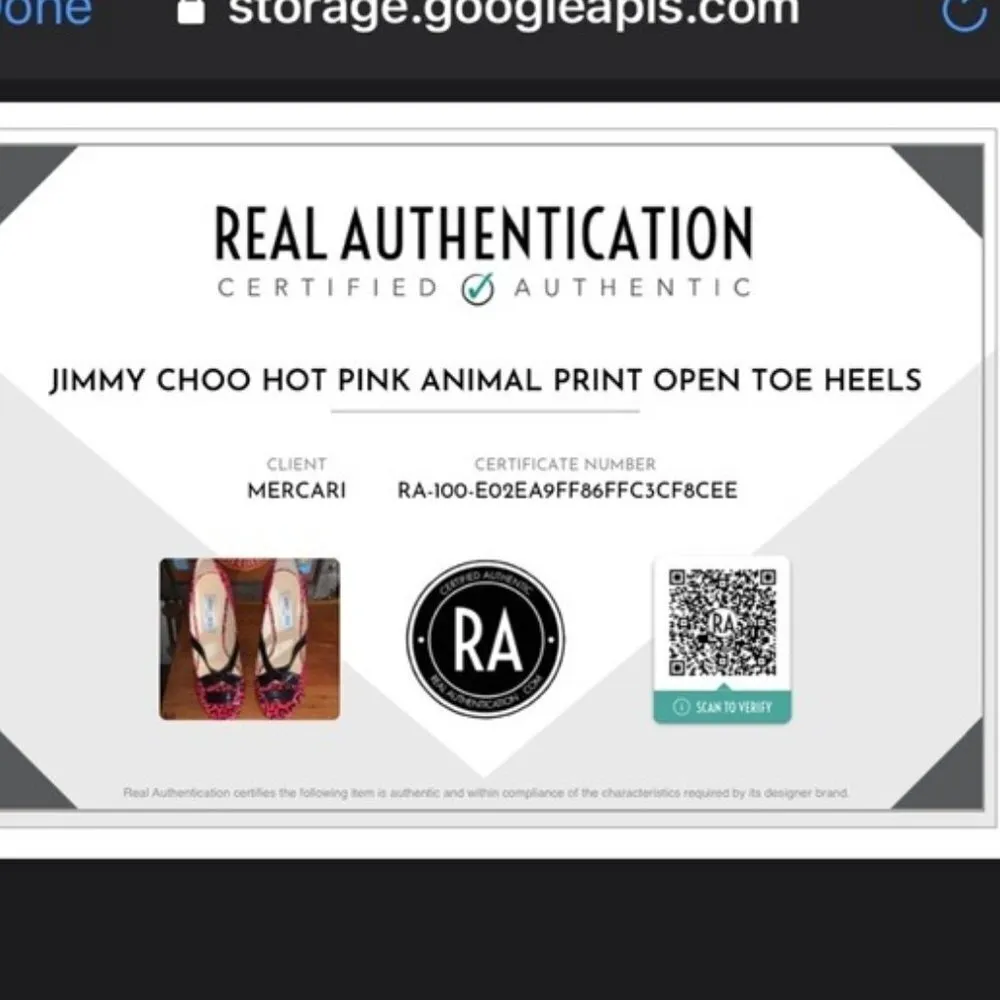 Jimmy Choo Hot Pink Animal Print Open Toe Heels Size 38.5 - Image 9