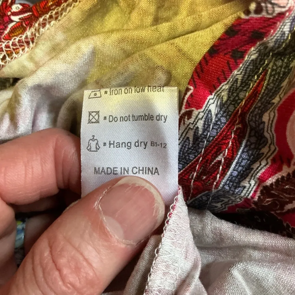 Paisley Knit Mid Length Sundress Red Size M - Image 4