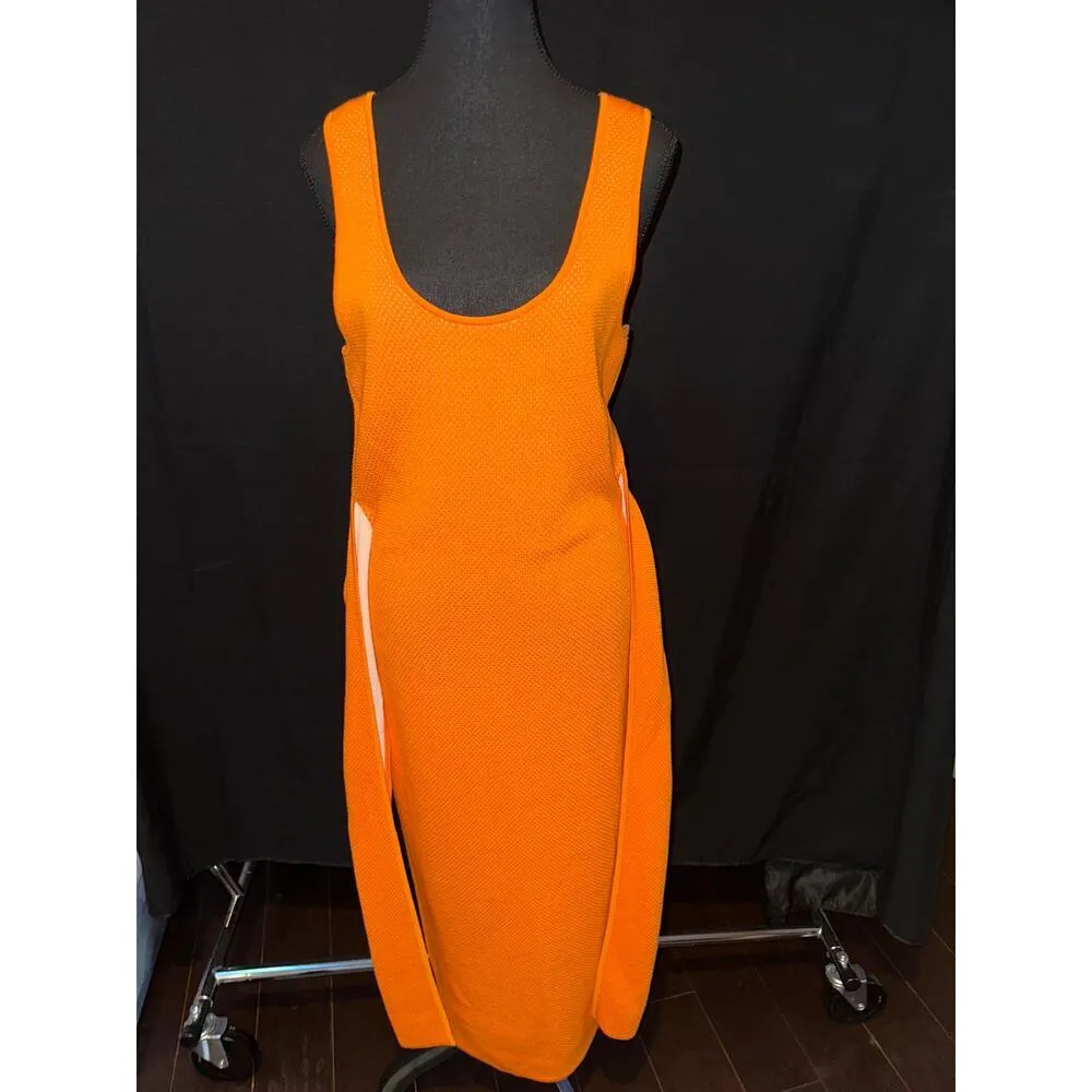 Toccin Orange Lucy Sleeveless Tank Dress with Tie Sz L Size L - Image 7