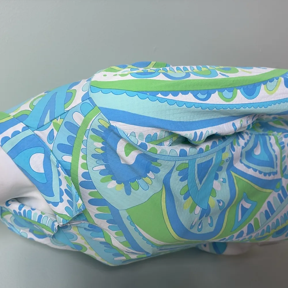 Icikuls Women’s Serena Long Sleeve Golf Sun Protection Polo Top Size Large Blue - Image 4