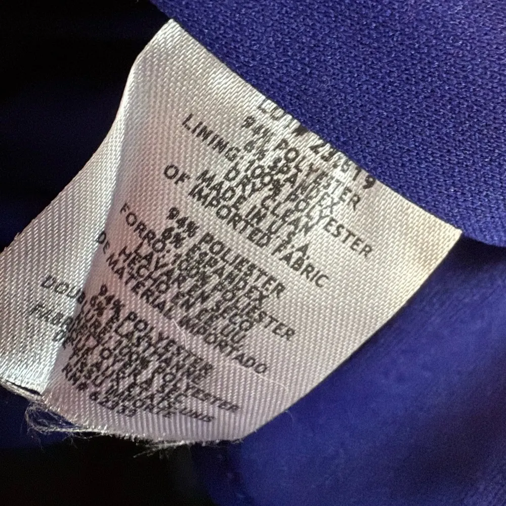 AQUA Off-the-Shoulder Scuba Crepe Gown Blue Women’s Sz 6 - Image 7