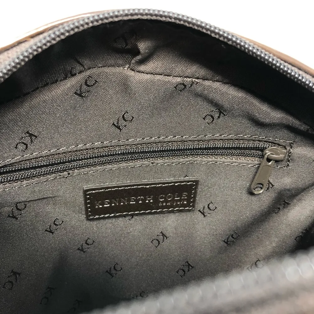 KENNETH COLE brown leather bowler bag - Image 8