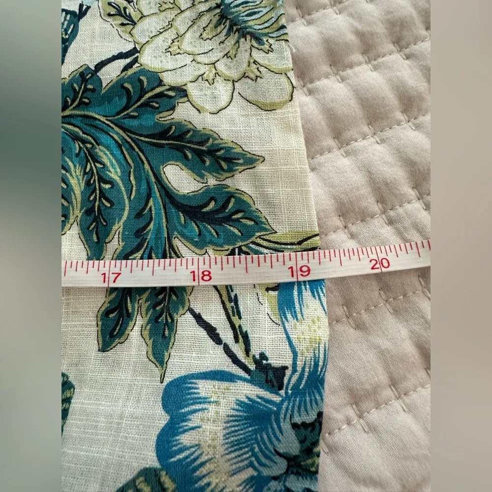 Anthropologie DRA Los Angeles Floral button up jumpsuit Pocket detail Fits M/L Blue Size undefined - Image 9