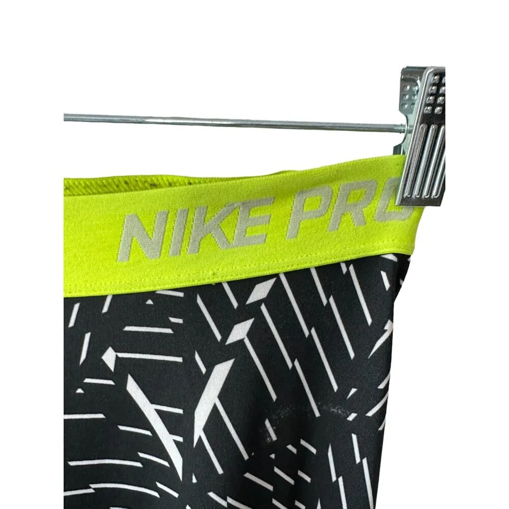 Nike Pro Black & White Compression Capri Legging Womens Medium - Image 4