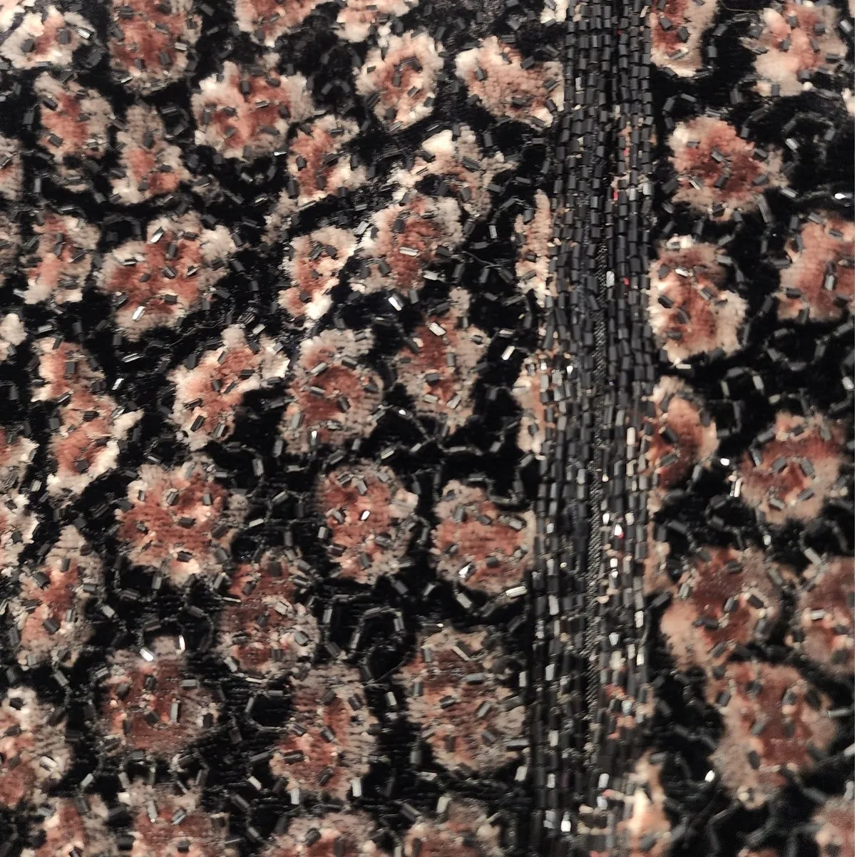 Papell Boutique Evening Black Floral Velvet Sequin Jacket Women’s Size L Size L - Image 9