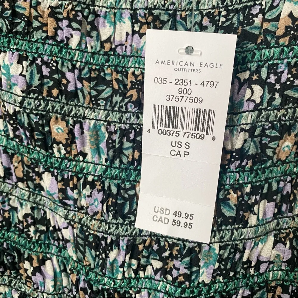 NWT American Eagle Floral Smocked Top - Image 5