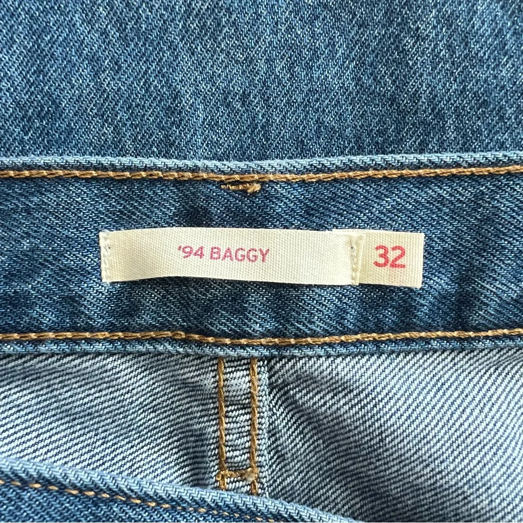 Levis '94 Baggy Jeans 100% Cotton Size 32 - Image 8