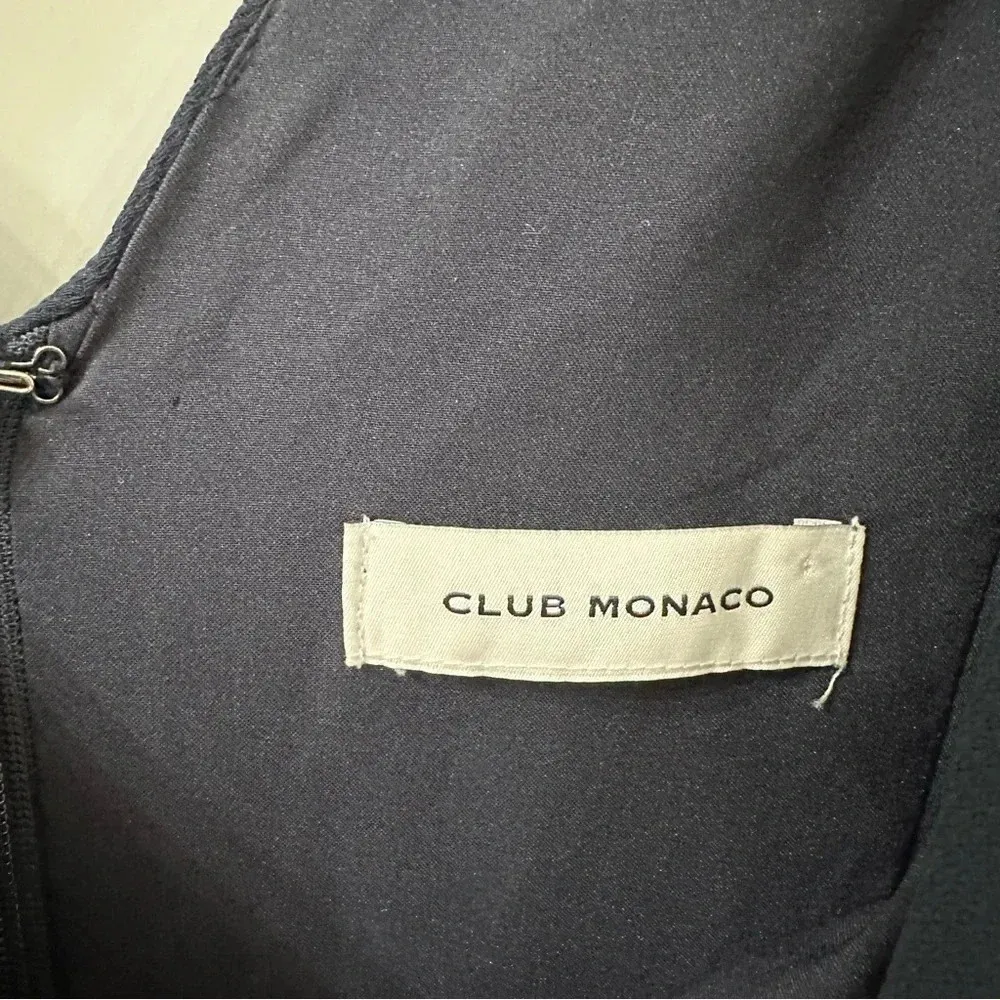 Club Monaco Blue Jumpsuit Akinya Jumpsuit Tie Waist Cropped size 4 - Image 3