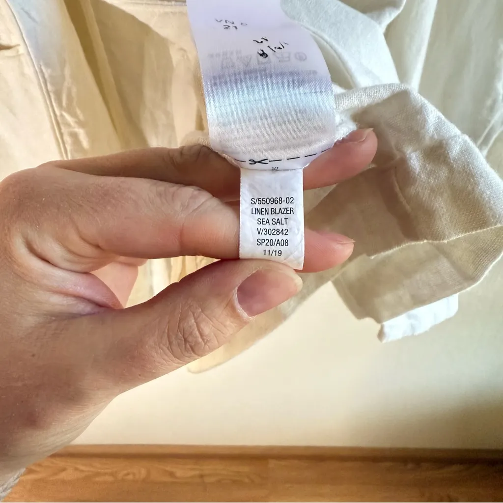Old Navy Linen Blazer Sea Salt Size XL - Image 5