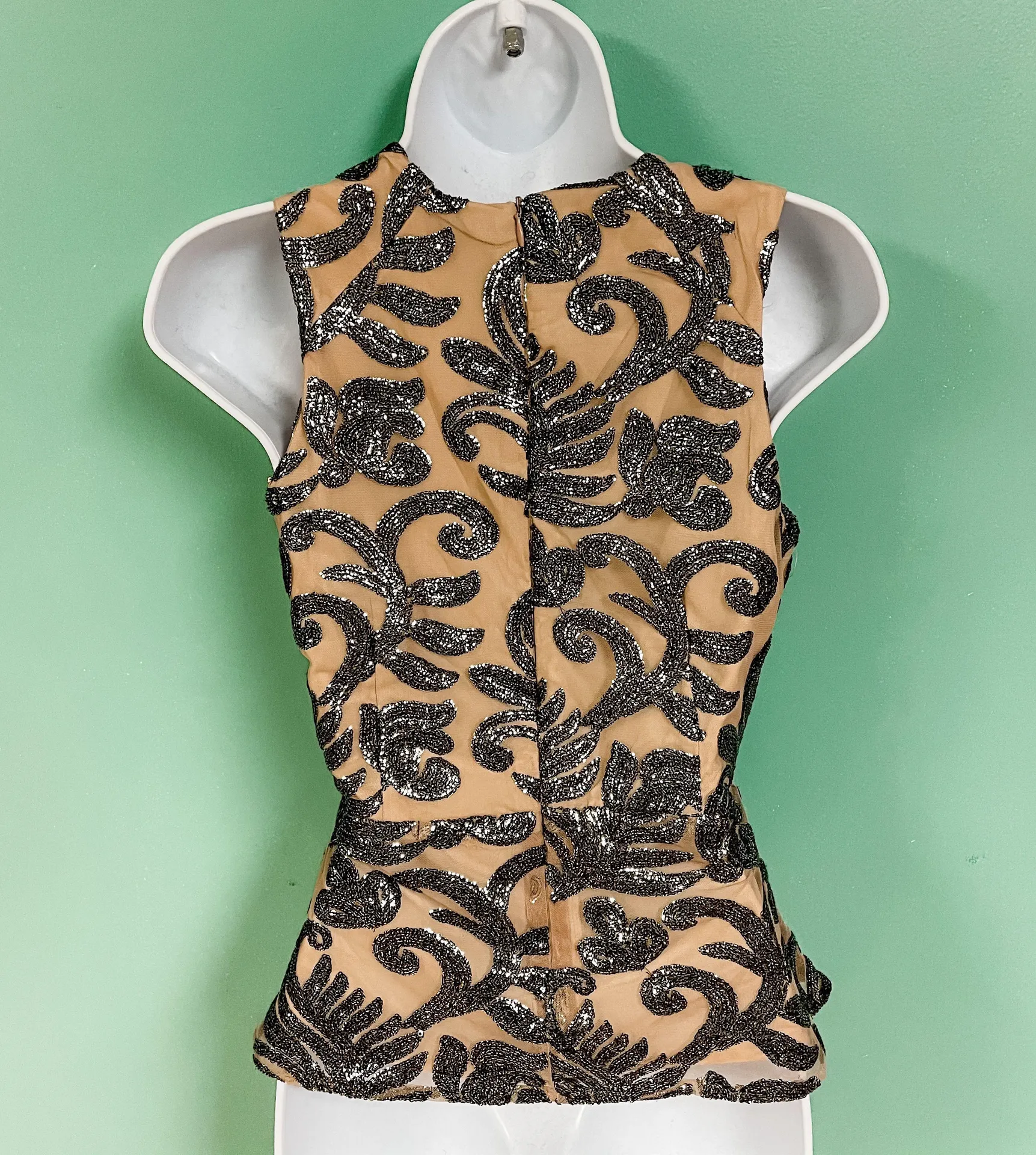 Greylin Sequin Peplum Top - Image 4