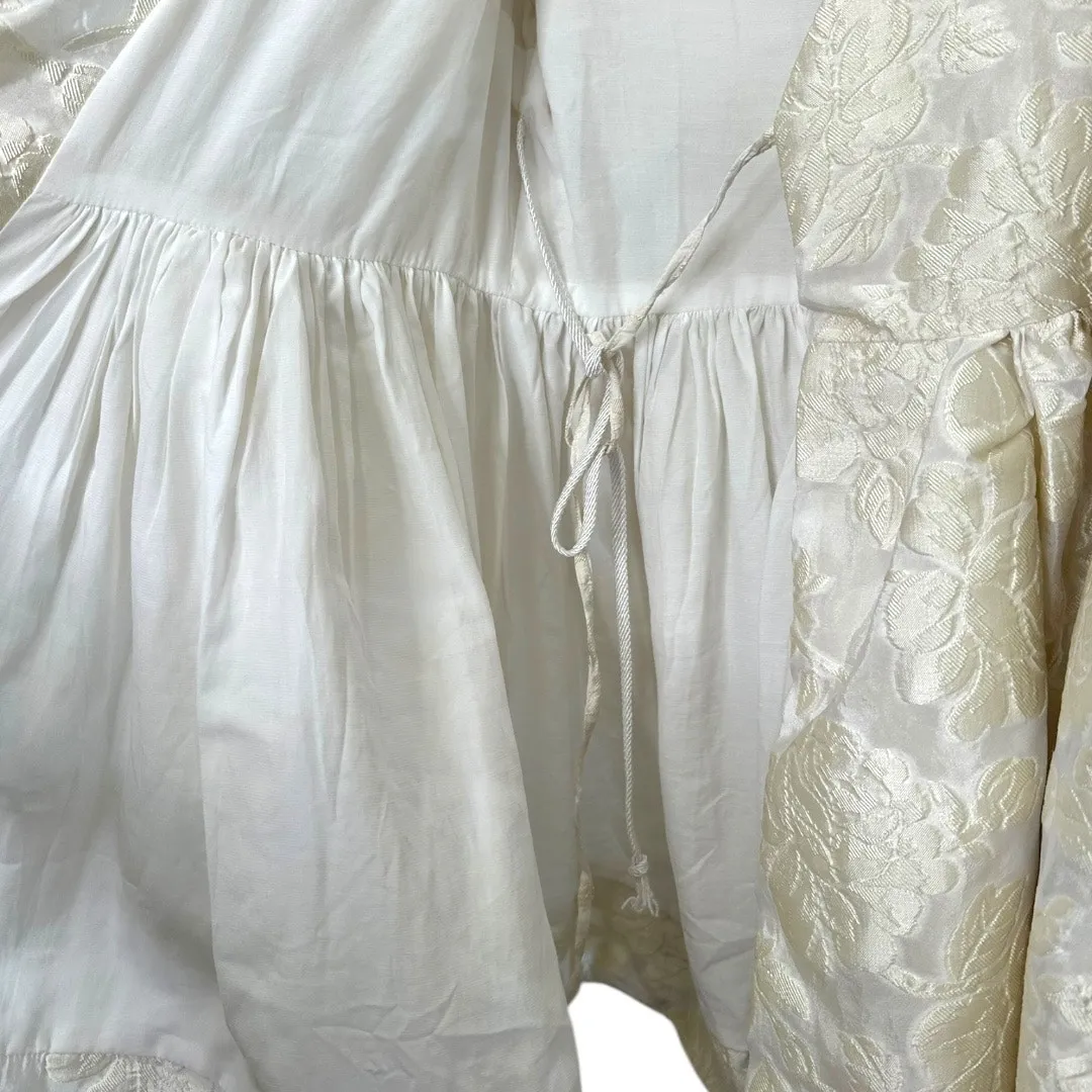 Sister Jane Dream Cowboy Kisses Jacquard Wrap Mini Dress Size Small White - Image 7