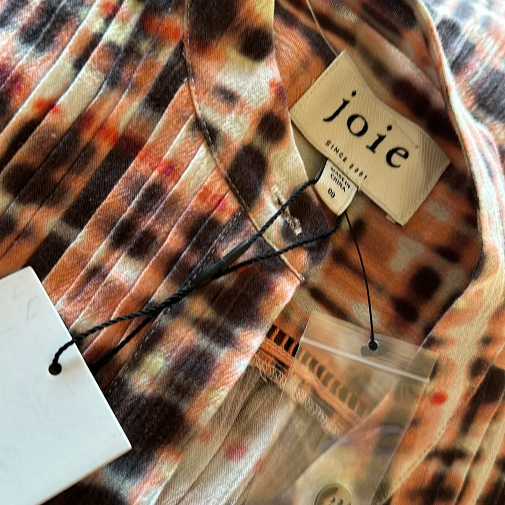 NWT Joie Charmese pintucked cotton-gauze mini shirt dress - Image 6