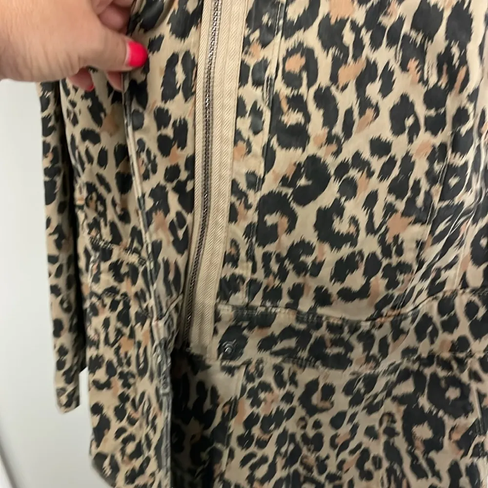 Lane Bryant Leopard Print Sateen Peplum Jacket 28 NWT - Image 3