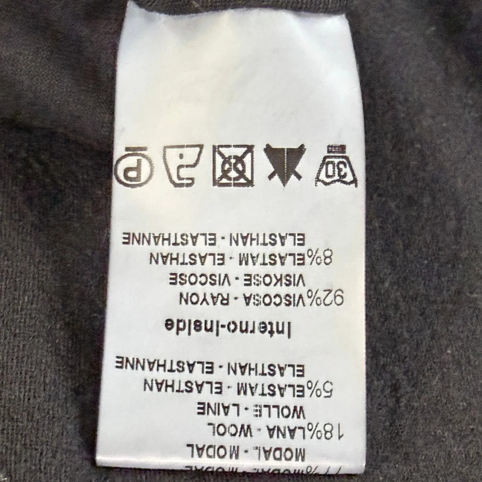 Transit Par Such T Shirt Dress M Black Modal Wool Stretch Asymmetric Lagenlook Size M - Image 15