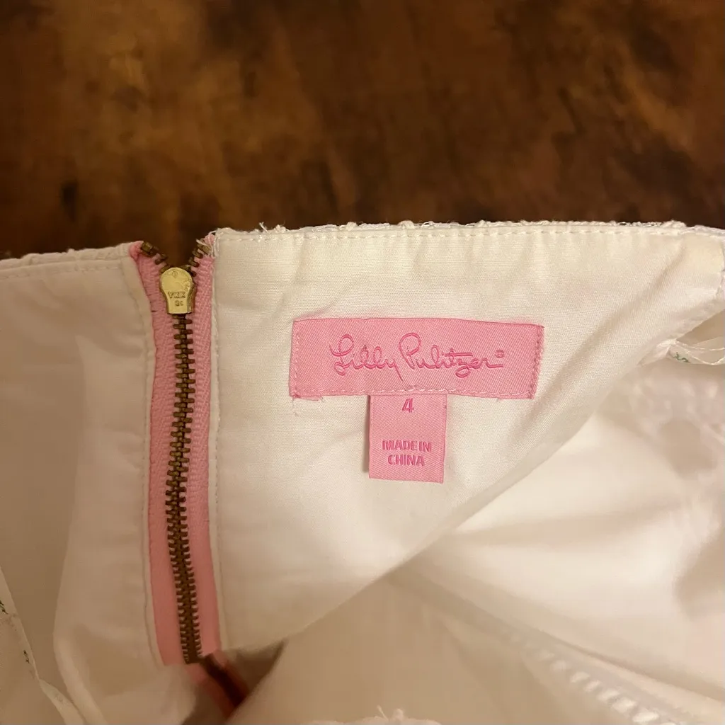 Lilly Pulitzer Strapless Cream Dress - Image 4