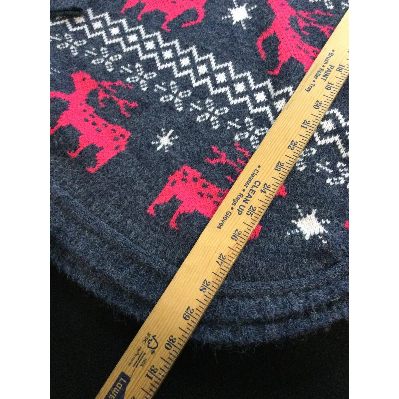 Shine Flow‎ Womens ReindeerSweater Gray Red Festive Holiday Party Cut M Size M - Image 4