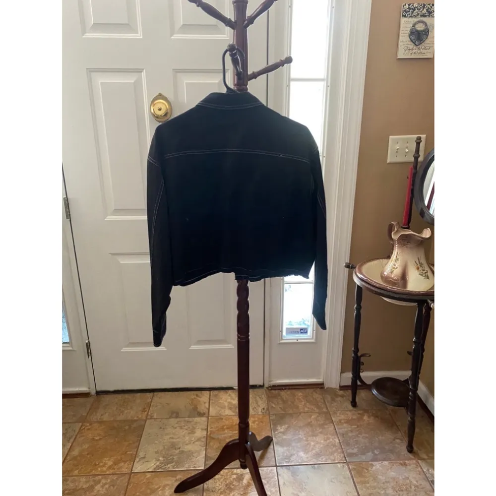 TEN SIXTY SHERMAN BLACK DENIM JACKET SIZE XL - Image 8