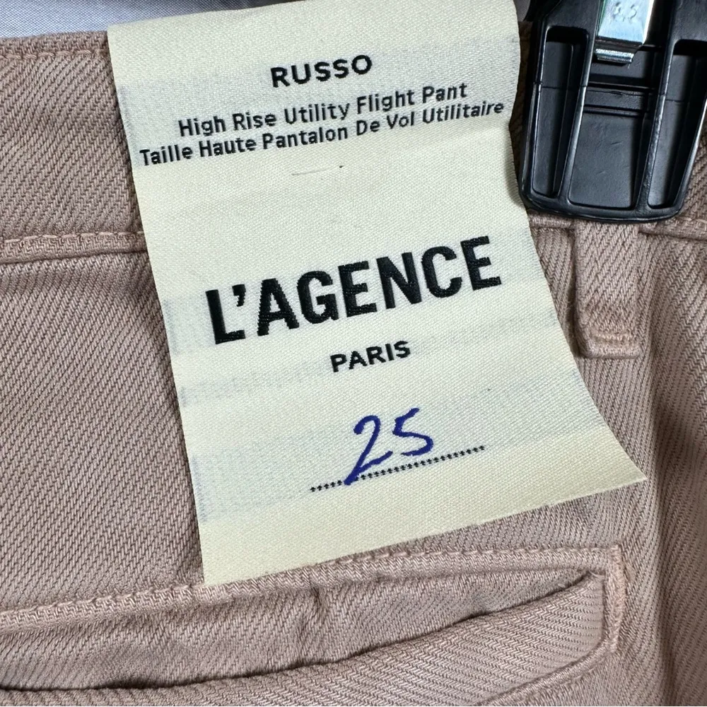 L’agence Russo High Rise Utility Flight Pants Joggers Elastic Hem Khaki 25 NWT - Image 5