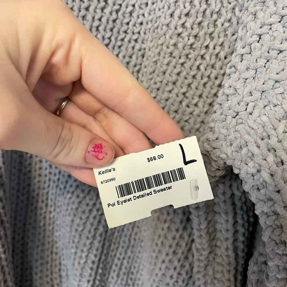 Eyelet Detail Sweater - Image 5