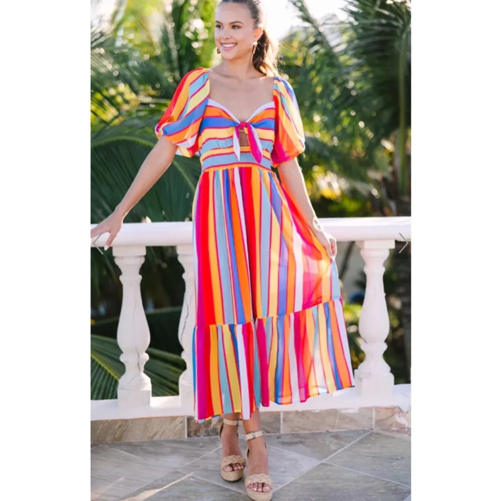 Red Dress Boutique | Striped Midi Dress - Image 8