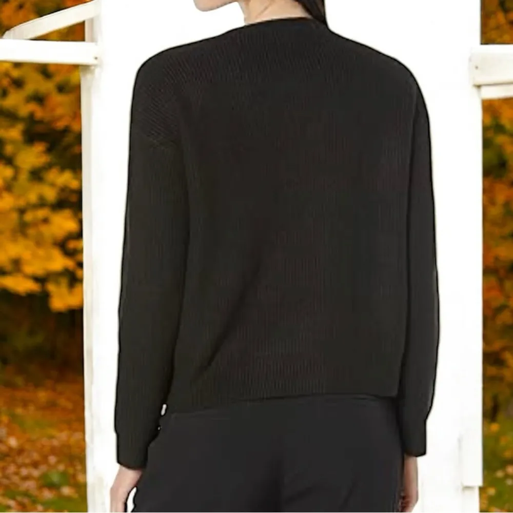 NWT Calvin Klein Women's Sequin Crew Neck Long Sleeve Sweater Black L - Image 2